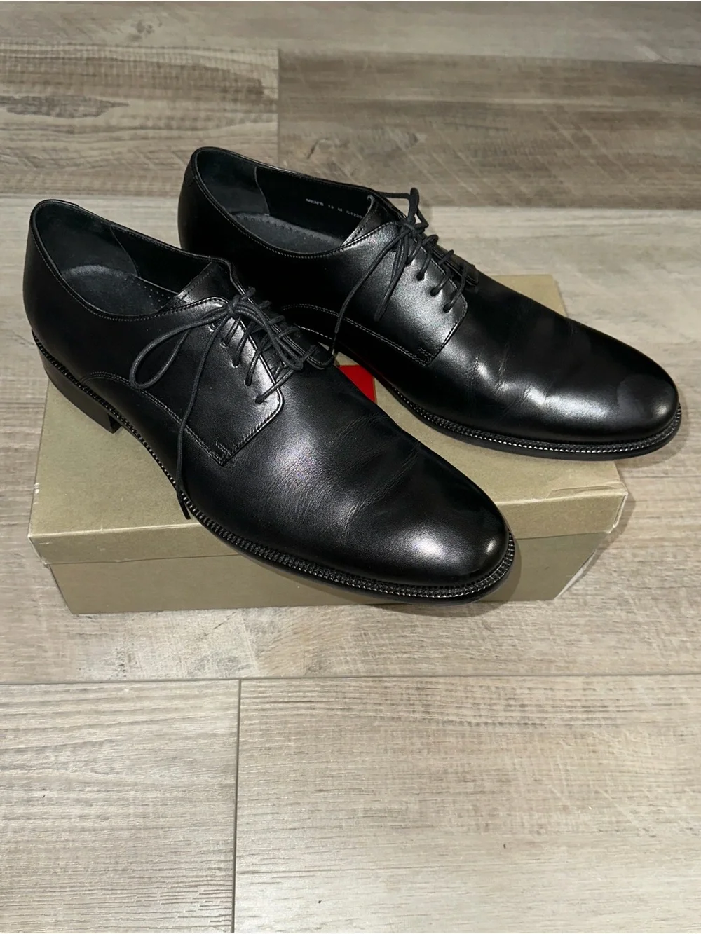 Cole Haan Black Leather Derby Dress Shoes